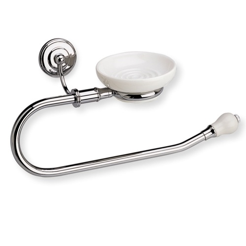 Towel Ring, StilHaus N79, Classic Chrome Towel Ring with Soap Dish N79
